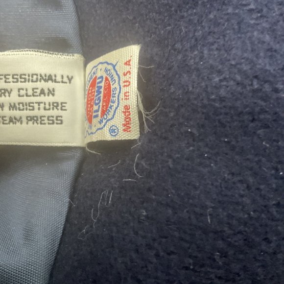 Vintage 1960's Rothschild Girl's Wool Coat Navy Blue Red Piping Size 5 Beautiful - Picture 5 of 10